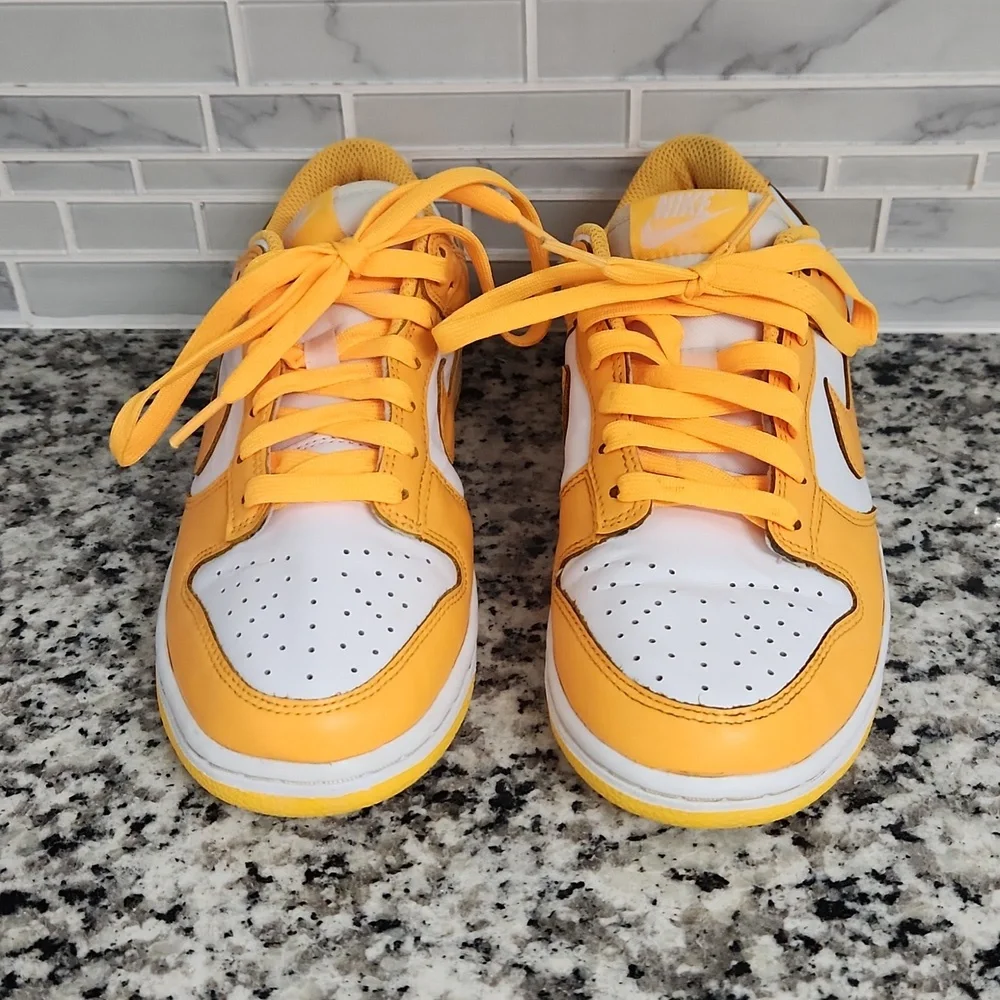 Nike Women's Sneakers Yellow and White - Picture 2 of 7